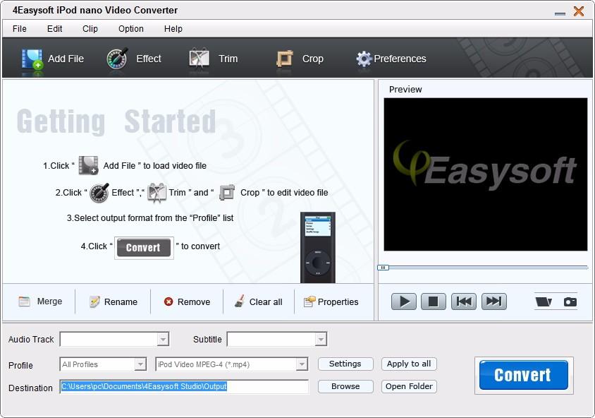 4Easysoft iPod nano Video Converter,iPod nano视频格式转换