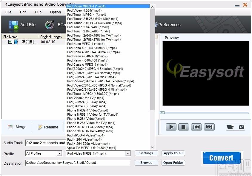 4Easysoft iPod nano Video Converter,iPod nano视频格式转换